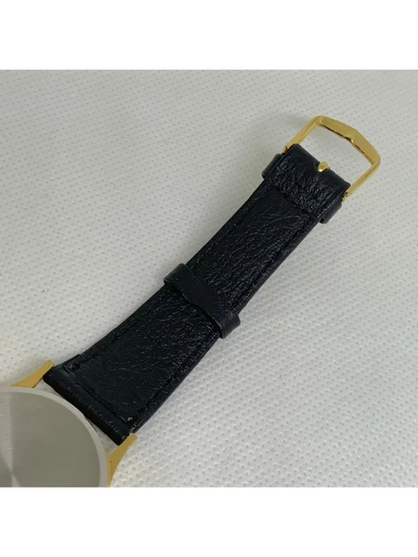 Vintage Quinton "Reach for the stars” gold tone watch 31mm quartz black running - Image 7