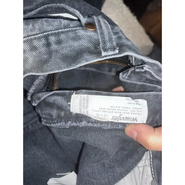 VTG Women's 90s Gray Denim Wrangler Jeans WPL6428‎ 15x32 (30x32) Cowgirl Cut - Image 3