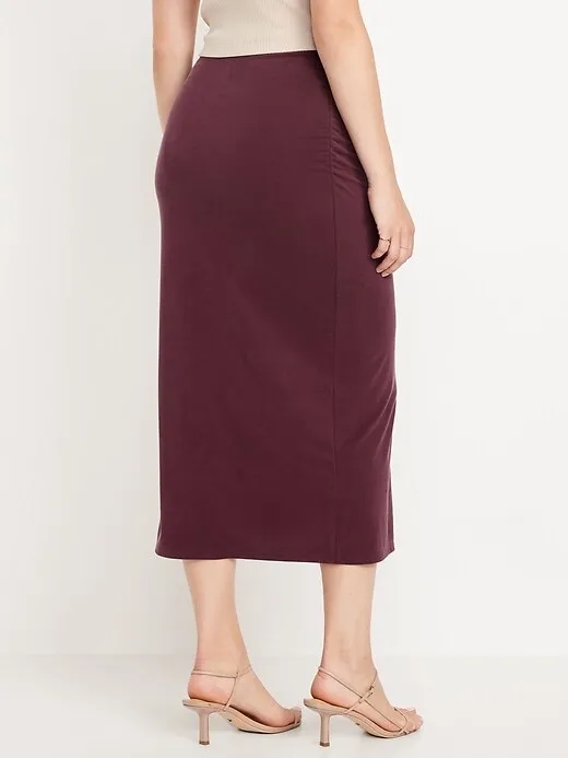 Old Navy Ribbed Ruched Maxi Skirt - Image 2
