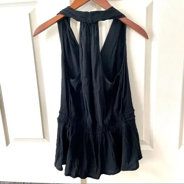 Ella Moss Gauzy rope tank black halter top - Image 15