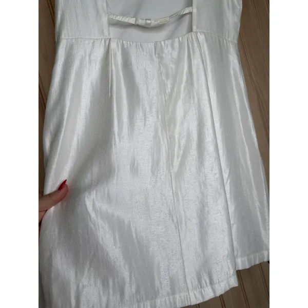 NWOT Lulus Sophisticated Selection White Sleeveless Backless Mini Dress Party L - Image 6