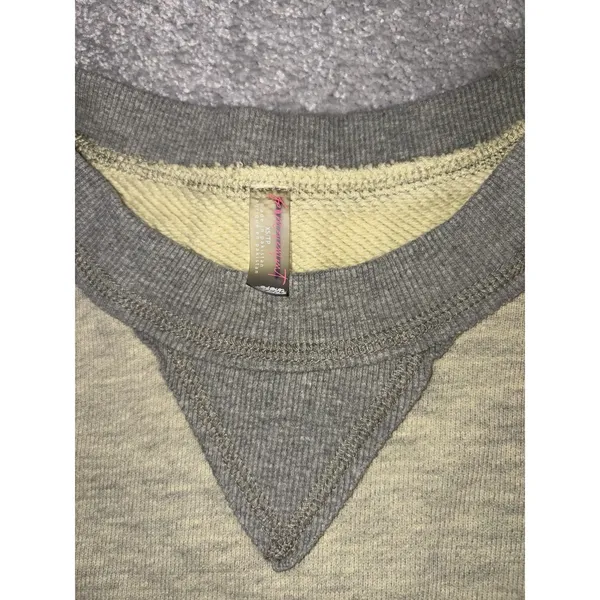 Free People FP Movement‎ Start Up Pullover Womens Xs Gray Sweatshirt Oversized - Image 4