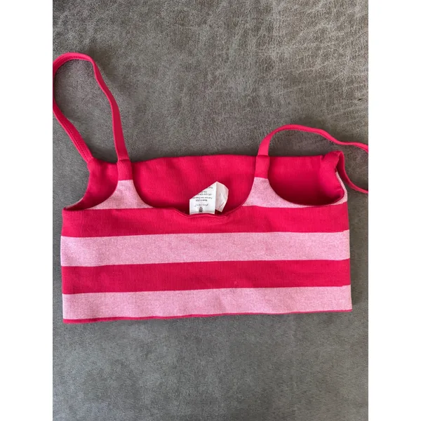 Free People Movement Tighten Up Reversible Bra Fruit Punch Combo Striped M/L NEW - Image 3
