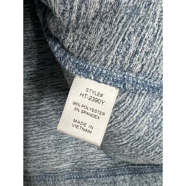 Zenana Small Matching Set Heather Blue Jogger Pant Long Sleeve Top - Image 13