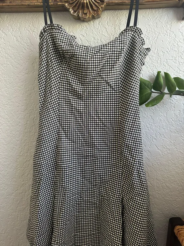 ZARA Nwt  Gingham Mini Dress - Image 2