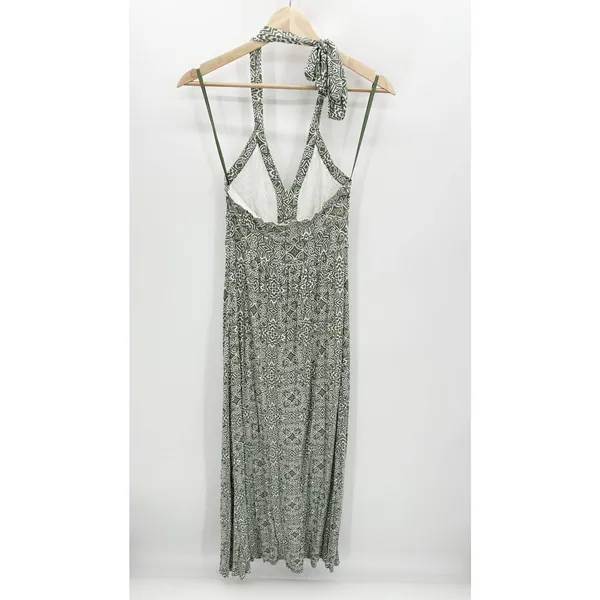 Banana Republic Green White Striped‎ Halter Maxi Dress Women's Size X-Small XS - Image 2