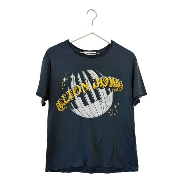 Daydreamer Elton John 1980 World Tour Graphic Tee Charcoal Size XS - Image 7