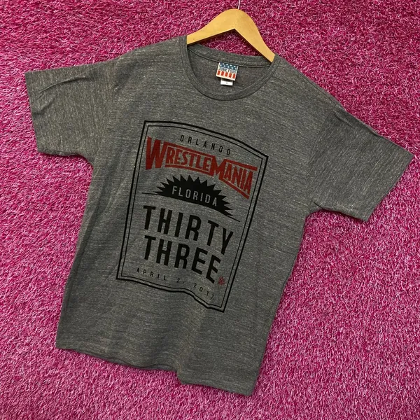 Wrestlemania 33 Orlando Florida 2017 Event Promo WWE Tee M - Image 3