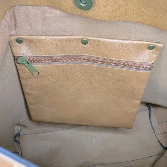 Bohemian Brown‎ Vegan Leather Hobo Shoulder Bag - Image 10
