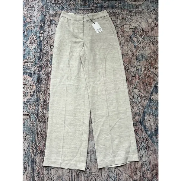 Aritzia The Limitless Pant Linen NWT Natural Ecru Wide Leg Size 6 - Image 11