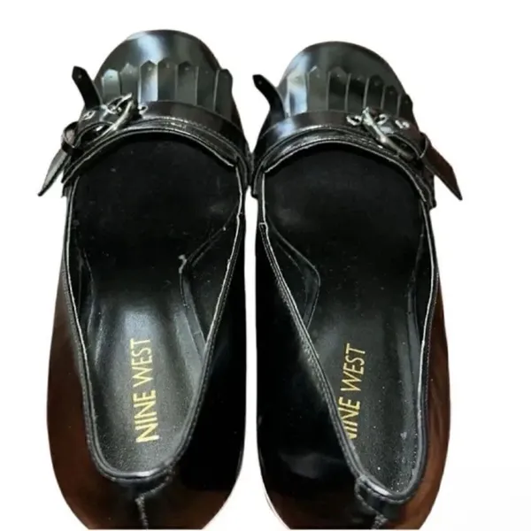 NINE WEST Women's Black Umbriah Leather Dress Pump(Size 9M) - Image 8