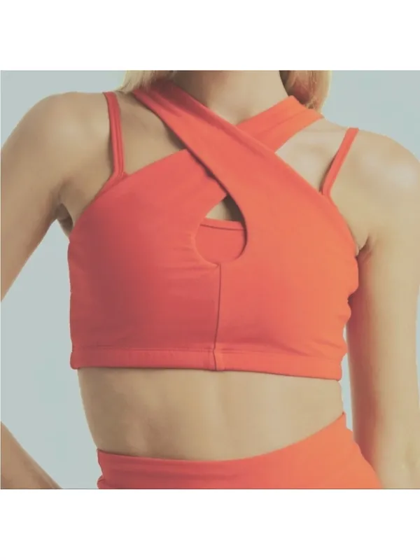 Year of Ours Black Crisscross Double-Strap Crop Bralette - Image 2