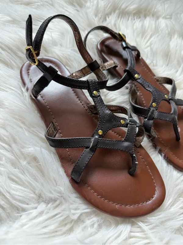 GAP strappy flat sandals Brown Size 6 - Image 2