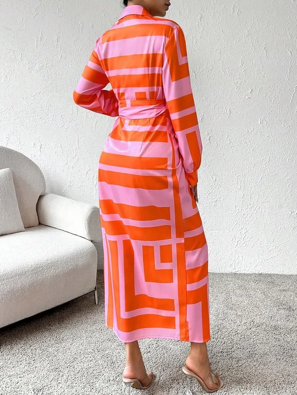 Pink and orange dress - Image 2
