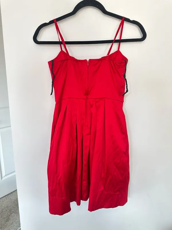 Ruby Rox Red Spaghetti Strap Ruched Empire Waist Mini Dress Size 3 - Image 4
