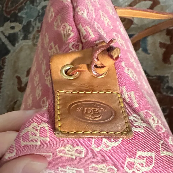 Dooney & Bourke Pink and Tan Tote - Image 10