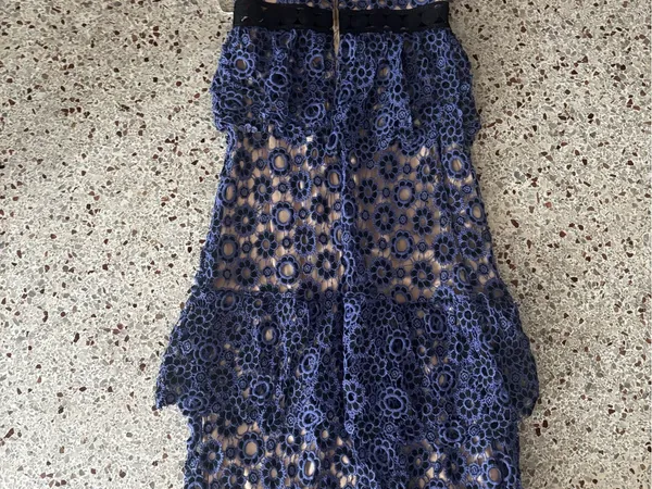 Just Me floral crochet lace tiered dress medium - Image 5