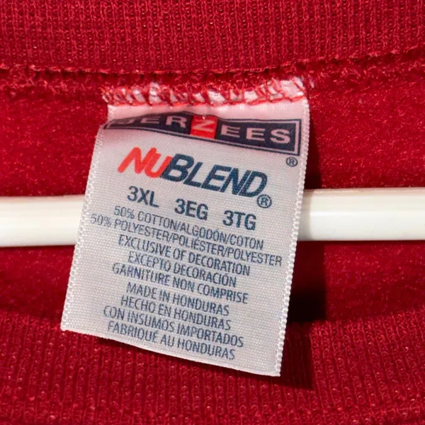 Jerzees NuBlend Red Crewneck Sweatshirt 3XL - Image 3