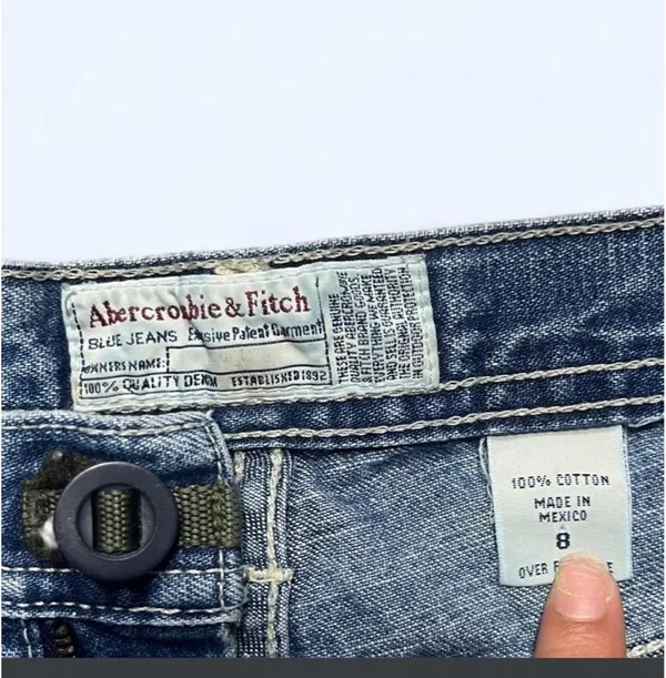 90s Abercrombie cargo shorts 100% cotton - Image 3