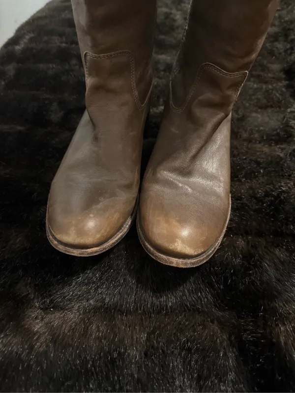 FRYE MELISSA BUTTON BOOTS 10 B leather tall equestrian western horse - Image 2