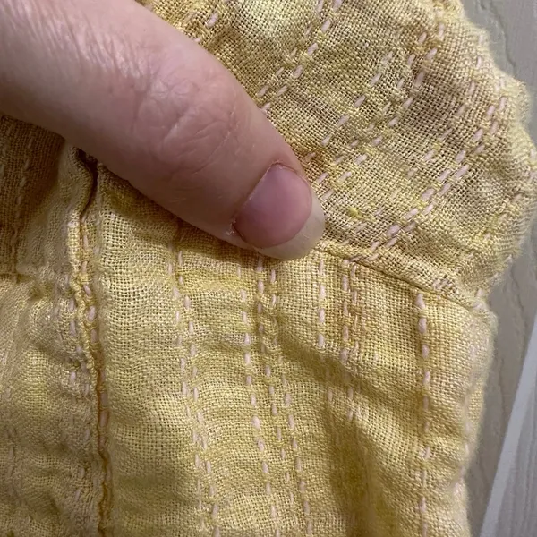 Maeve Anthropologie Butter Yellow Linen Sleeveless Button Up Top Chest Pockets 0 - Image 5