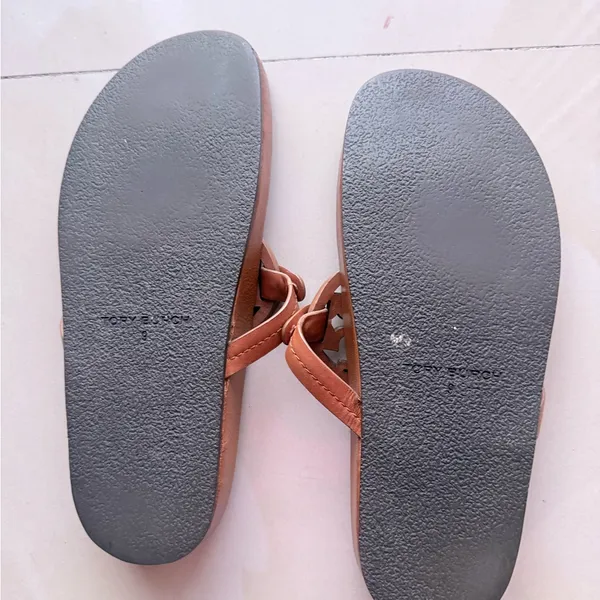Tory Burch Tan Leather Sandals brown size 9 - Image 3