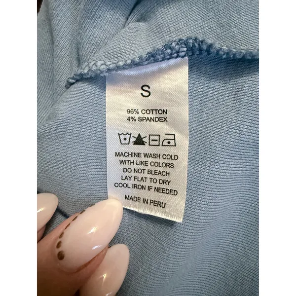 Parni Womens Light Blue Ribbed Sleeveless Maxi Dress Size S Crew Neck Seam - Image 6