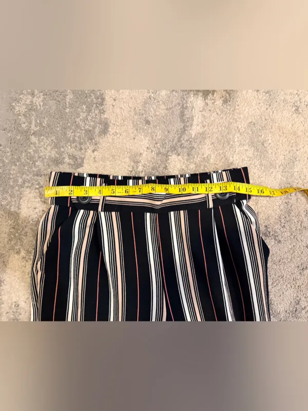 Cato Classic Black & WhiteStriped Wide-Leg Pants - Image 6