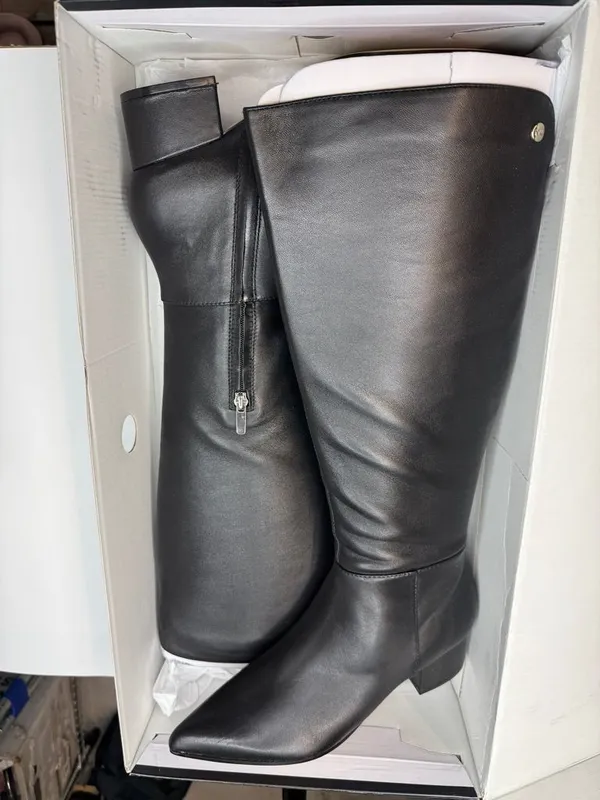 Nine West Women's Morgin Tall Pointy Toe Block Heel Boots- Size 9M - Image 4