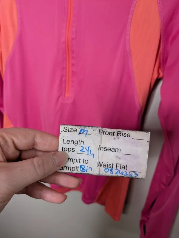 Pearl Izumi Womens Pink Orange Long Sleeve Quarter-Zip Cycling Top Size M - Image 6