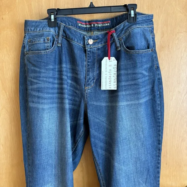 Standards And Practices Clarice Mid‎ rise Bootcut Plus Size 20 NWT Blue - Image 2