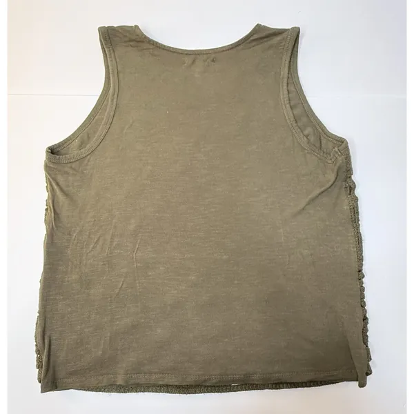 Maurices Crochet‎ Front Tank Top Womens Size M Olive Green Boho Peasant Hippie - Image 7
