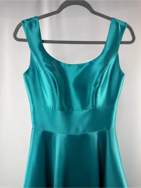 Madison James 22-722M Modest Prom Dress Gown in Peacock‎ Teal Size 4 - Image 2