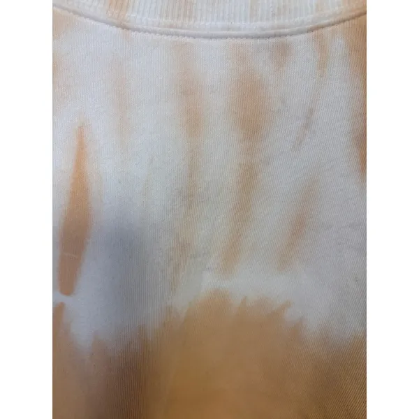 Wild Fox Tie Dye Peach And White‎ Cropped Sweatshirt Size Small - Image 5