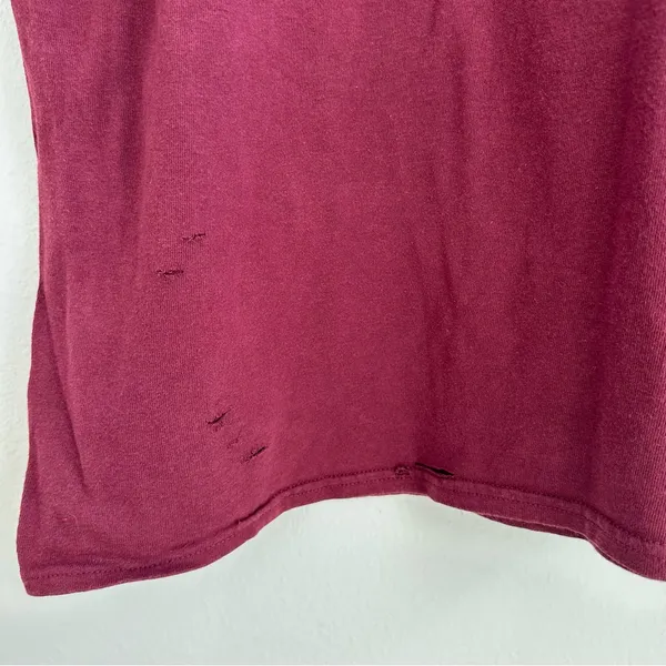 Burgundy Puma Off the Shoulder T-shirt - Image 4