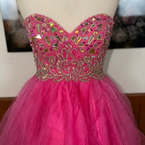 Adorable Aspeed Flamingo Pink Prom Dress - Image 4