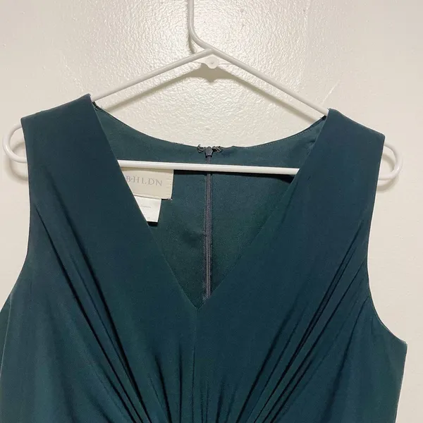BHLDN Green Sleeveless Draped V-Neck Maxi Dress - Image 5