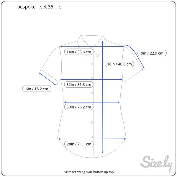Skirt set swing skirt button up top Gray - Image 2