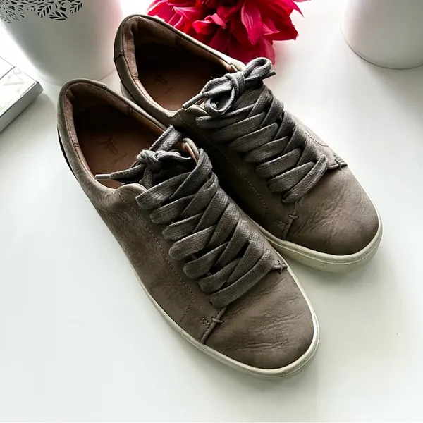 Frye Tan Leather Sneakers 7.5 - Image 6