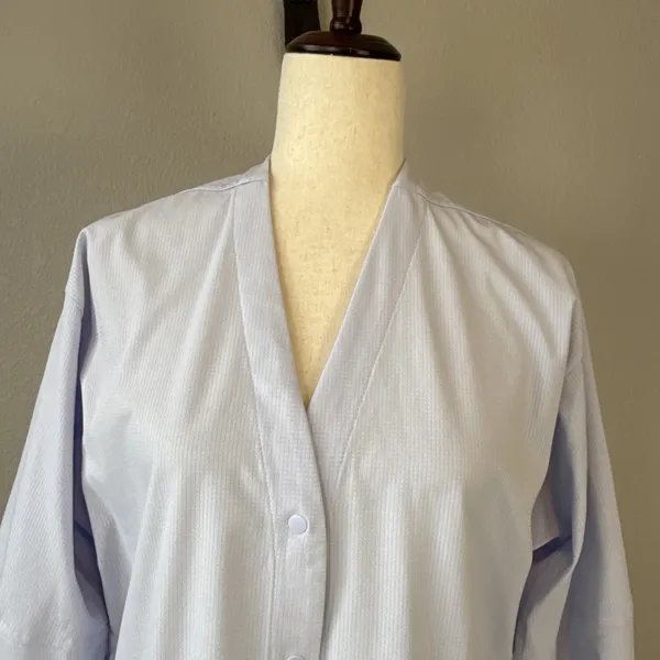 Lululemon Womens WovenAir‎ Snap Button Front Dress Size 4 Heathered Pastel Blue - Image 5