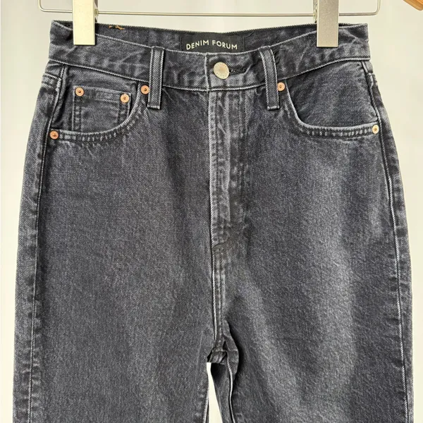 Aritzia Denim Forum The Nina Super High Rise Cigarette Jeans in Black‎ Size 24 - Image 6