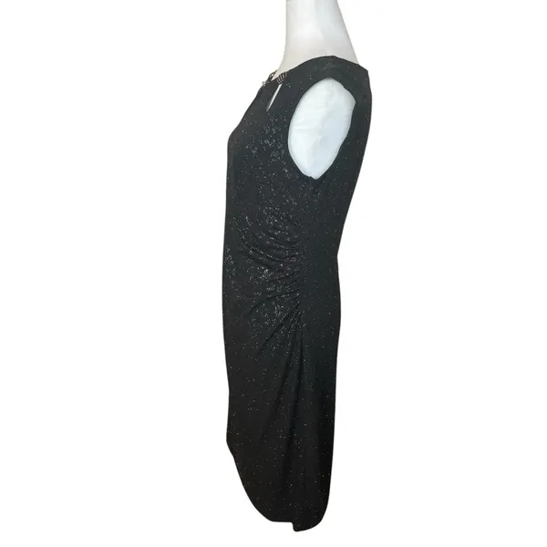 Scarlett Women's‎ Black Sleeveless Cut Out Neck Party Cocktail Dress 8 Sparkly - Image 4