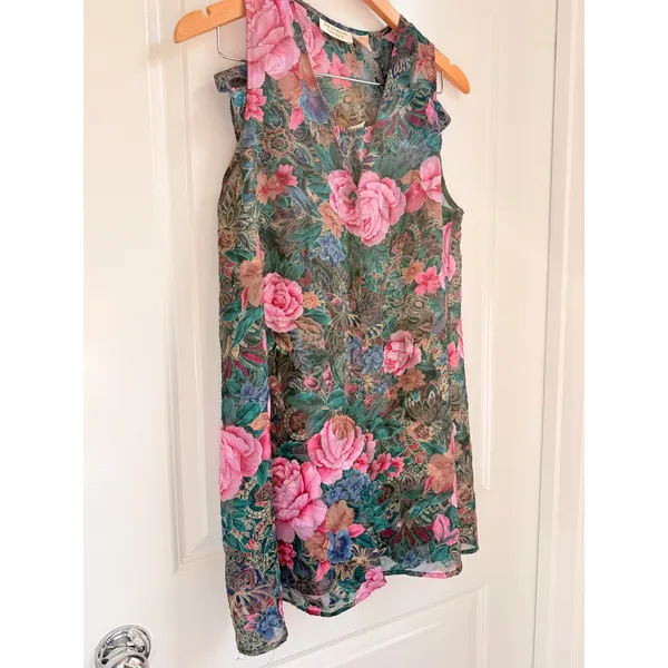 Vintage‎ Victoria Secret Gold Label 2pcs Nightie Undie Satin Floral Sleep Shirt - Image 3
