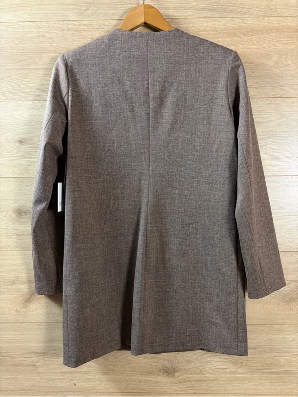 Gustavo Arango Collarless Menswear Style Blazer Jacket Size 4 Brown - Image 6