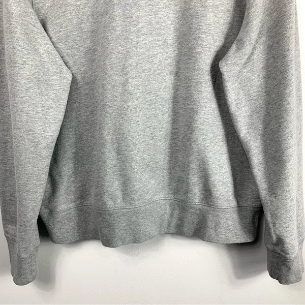GAP Red & Black Plaid Logo Gray Crewneck Sweatshirt - Image 9