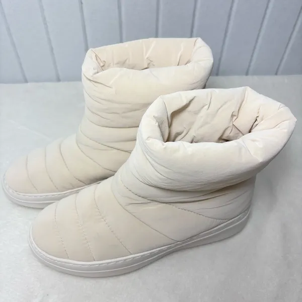 Gentle Souls by Kenneth Cole Cream Quilted Rosette Puff‎ Booties Size 7.5 - Image 5