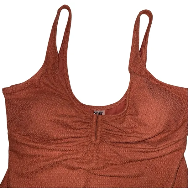 Old Navy One-Piece Swimsuit Women's Size XL Crochet New Amber Glow Salmon Resort - Image 3
