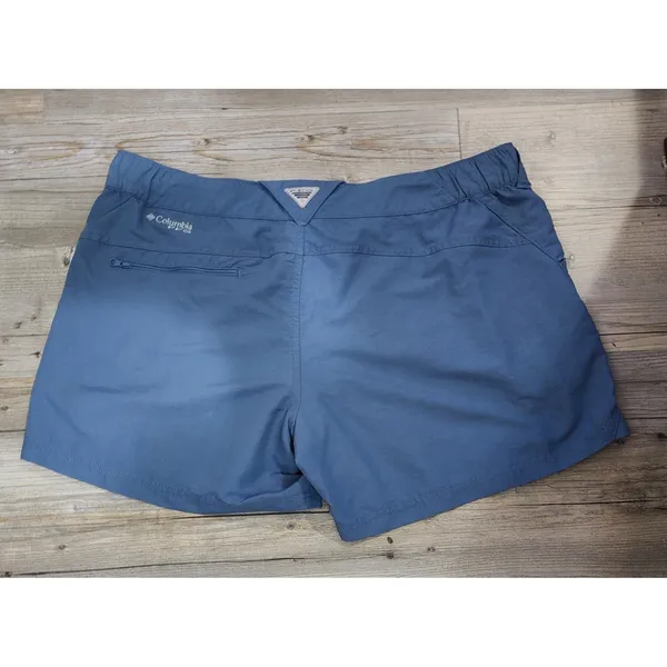 Columbia PFG Omni‎ Shade Women's XL Blue Fishing Shorts Utility Zip Pockets - Image 6