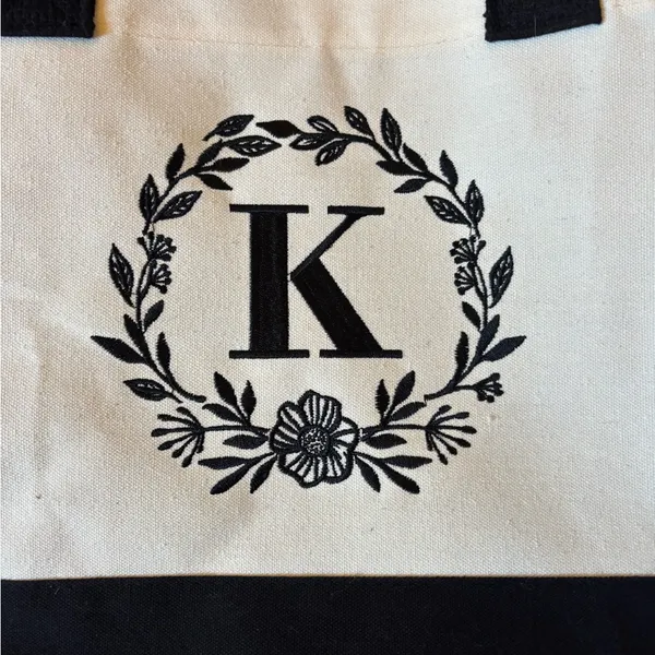Black and White K Tote Bag - Image 4