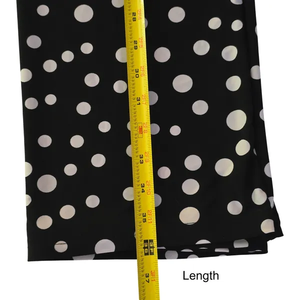Retro Y2K Vintage Metrowear Black Polka Dot‎ Stretch Maxi Long Flare Skirt 3X - Image 8